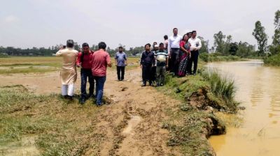 শেরপুরে কমতে শুরু করেছে ঢলের পানি