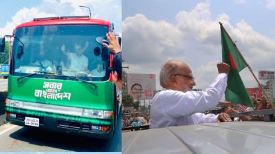 দাউদকান্দি ও মেঘনার পথে পথে প্রধানমন্ত্রীকে রাজসিক সংবর্ধনা