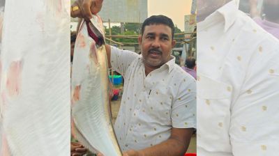 বড়শিতে ধরা পড়ল বড় ঢাই মাছ, ৭৮০০ টাকায় বিক্রি
