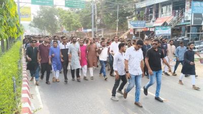 ঝিনাইদহে ছাত্রদলের বিক্ষোভ মিছিল