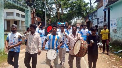 রাজনগরে আর্জেন্টিনার সমর্থকদের উৎসব