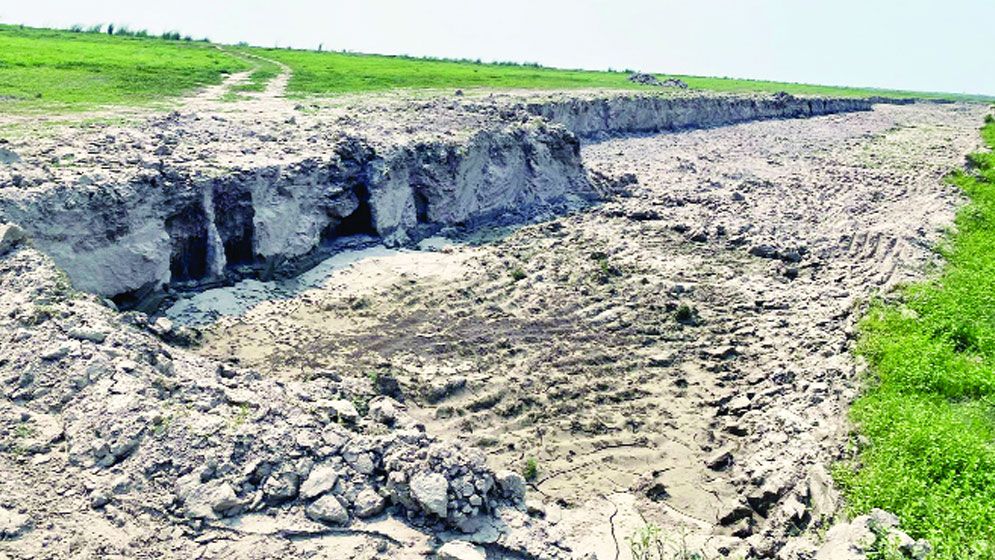 মাটিখেকো চক্রে ফাঁকা পদ্মার বুক
