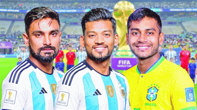 ক্রিকেটাররাও কেউ ব্রাজিল কেউ আর্জেন্টিনা