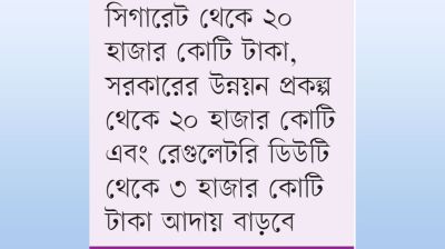 কর আসবে যেসব খাত থেকে