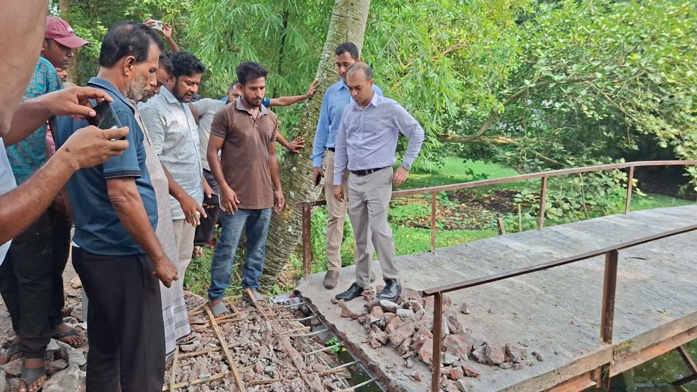 ব্রিজে রডের বদলে বাঁশের কঞ্চি, ভেঙে দিল প্রশাসন