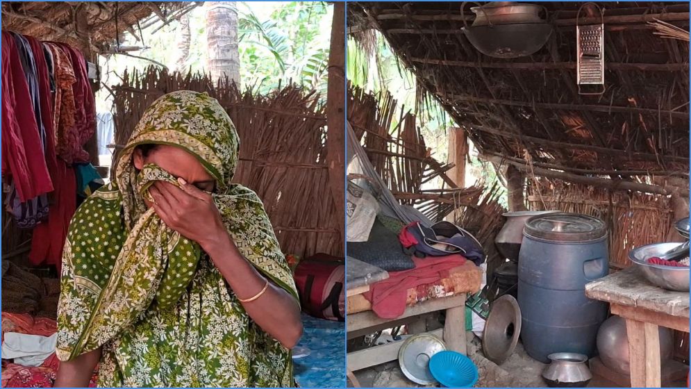 অর্থাভাবে মেরামত হয়নি ঝড়ে ভাঙা ঘর, অন্ধ স্বামী ও ৩ সন্তান নিয়ে মানবেতর জীবন