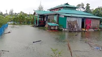 মেঘনার পানি বিপৎসীমার ২৯ সেমি উপরে, পানিবন্দি ১০ হাজার