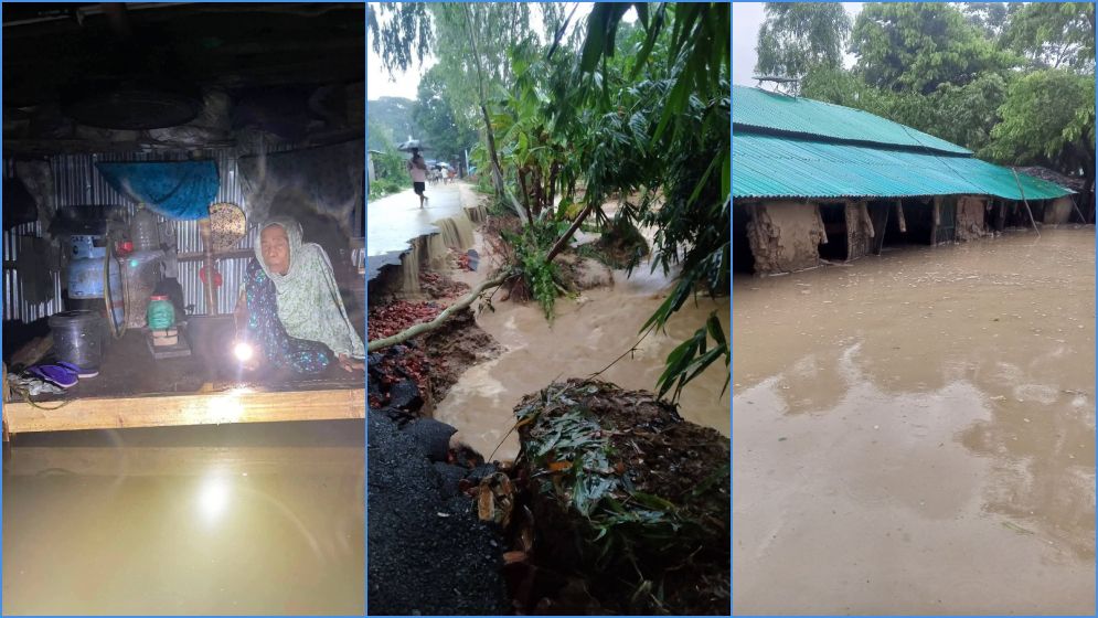 বাঁশখালীতে লক্ষাধিক মানুষ পানিবন্দি, সড়ক যোগাযোগ বিচ্ছিন্ন
