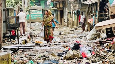 বান্দরবানে বন্যা পরিস্থিতির উন্নতি, কমেনি দুর্ভোগ