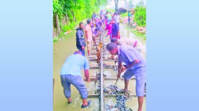 বৃষ্টি ও পাহাড়ি ঢলে ব্যাপক ক্ষতি রেলপথের