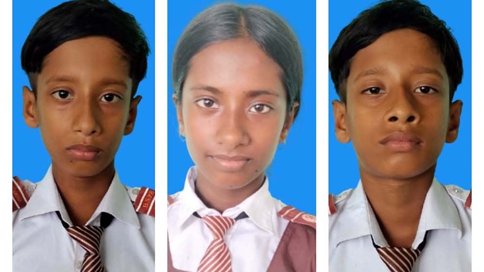 ট্যালেন্টপুলে বৃত্তি পেয়ে চমক দেখাল যমজ ৩ ভাইবোন