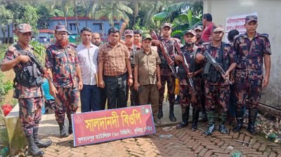 ব্রাহ্মণবাড়িয়া সীমান্তে জব্দ ৬৫ কচ্ছপ অবমুক্ত করল বিজিবি