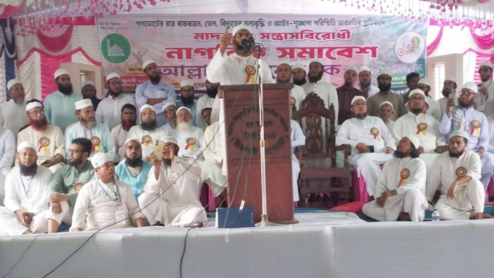 সন্ত্রাস ও মাদকমুক্ত সমাজ গঠনে ঐক্যবদ্ধ হওয়ার আহ্বান মামুনুল হকের