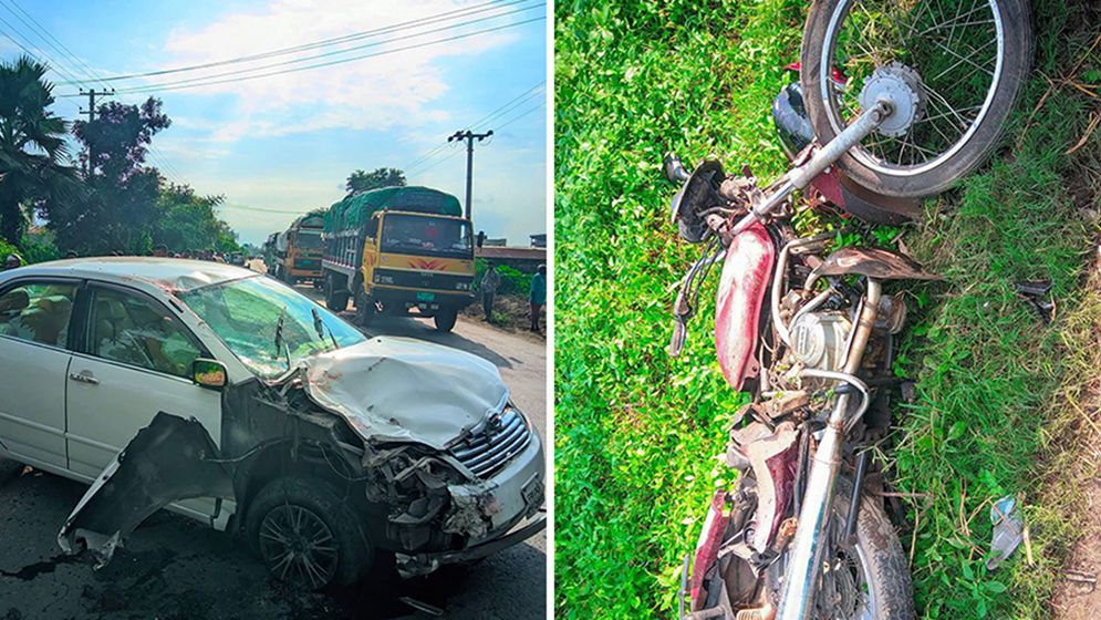 সকালে সড়কে প্রাণ গেল ৭ জনের, বিকালে স্বামী-স্ত্রীর