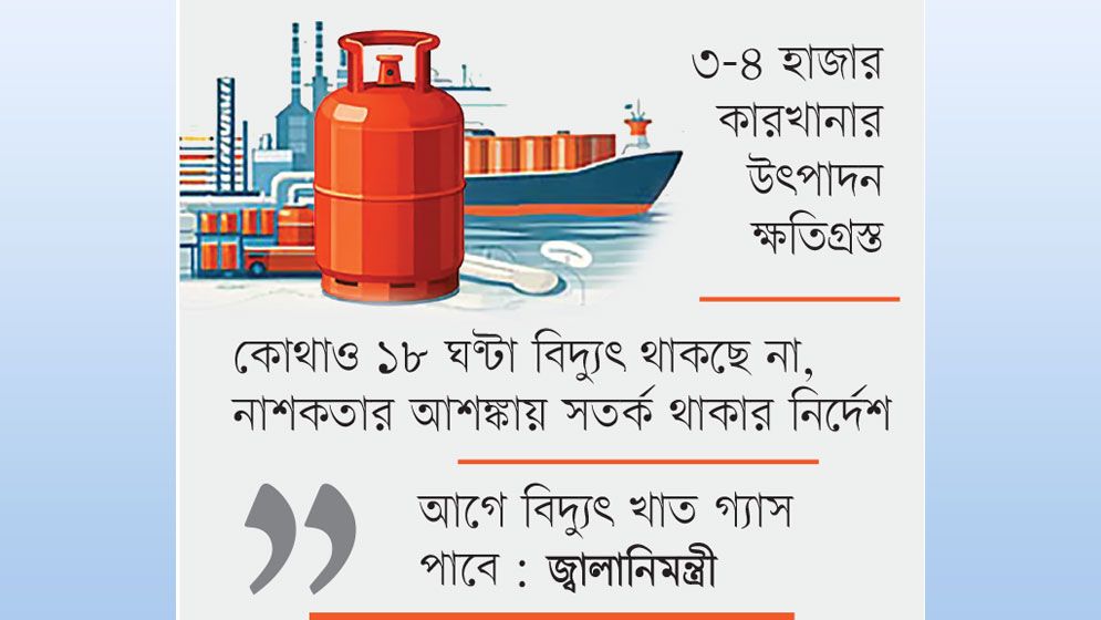 শিল্পের গ্যাস বিদ্যুতে কারখানা বন্ধপ্রায়