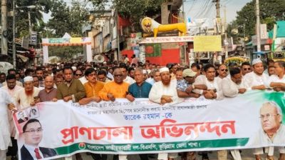 রিজভী বিএনপির ভারপ্রাপ্ত মহাসচিব হওয়ায় কুড়িগ্রামে আনন্দ মিছিল