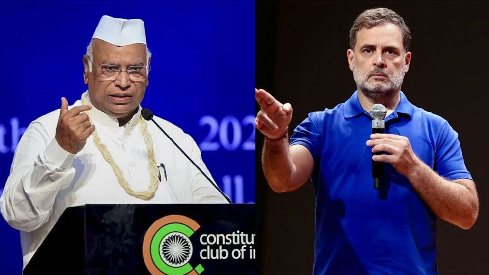 খাড়গের সভাস্থলে ‘শুদ্ধিকরণ’, রাহুলের ক্ষোভ