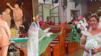 হাঁটুসমান বন্যার পানিতেই বিয়ে, ভালোবাসার অনন্য দৃষ্টান্ত স্থাপন করলেন দম্পতি!