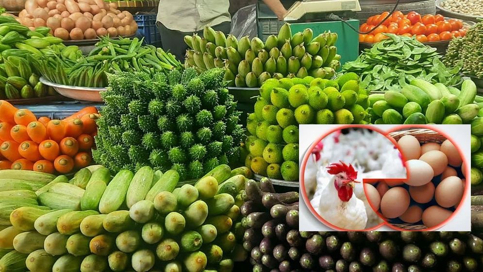 কাঁচাবাজারে কিছুটা স্বস্তি ফিরলেও চড়া ডিম-মুরগির দাম