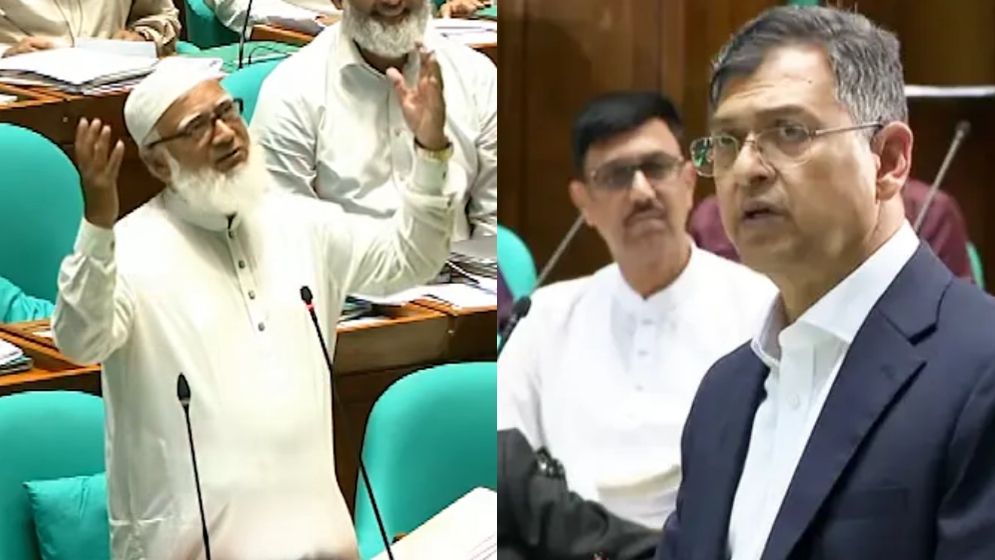 স্বরাষ্ট্রমন্ত্রীর জন্য সংসদে দুই হাত তুলে দোয়া করলেন জামায়াত আমির