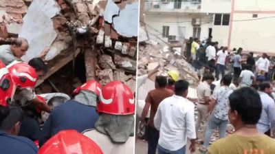 দিল্লিতে ধসে পড়ল ছয়তলা ভবন, অনেকের আটকা পড়ার আশঙ্কা