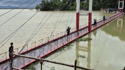 কাপ্তাই হ্রদে পানি বৃদ্ধি, রাঙামাটির ঝুলন্ত সেতু আবারও বন্ধ
