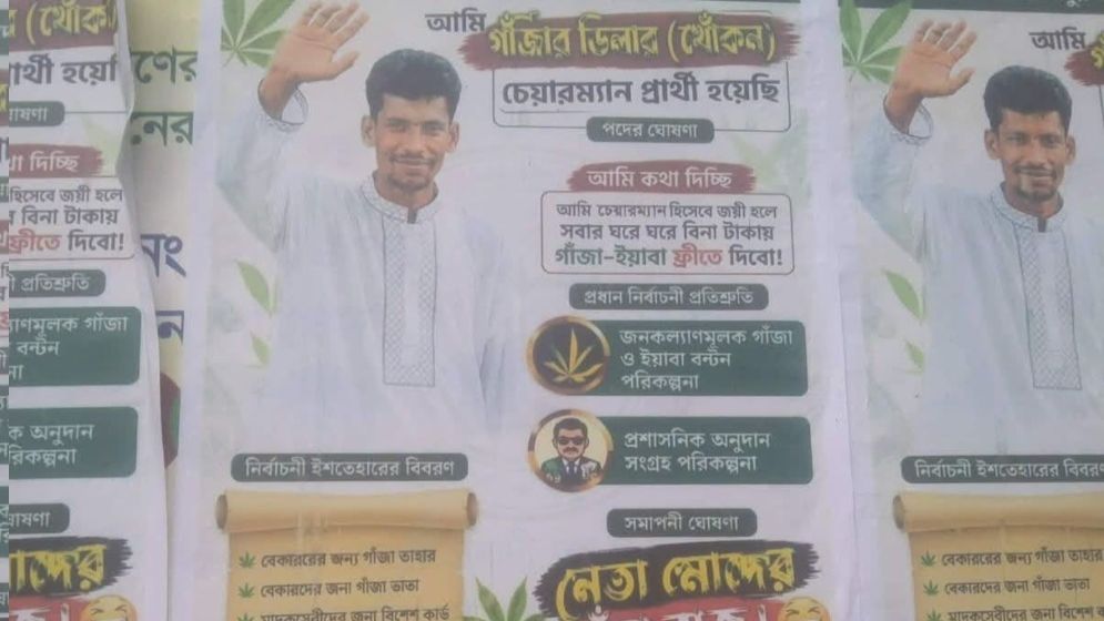 ‘আমি চেয়ারম্যান হলে গাঁজা-ইয়াবা ফ্রি দিব’