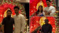 গণেশ পূজায় দেবের বাড়িতে চাঁদের হাট