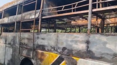 স্লিপার বাসে ভয়াবহ আগুন, ৯ যাত্রীর প্রাণহানি