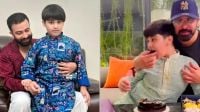 ছেলেকে নিয়ে জন্মদিনের কেক কাটলেন শাকিব খান