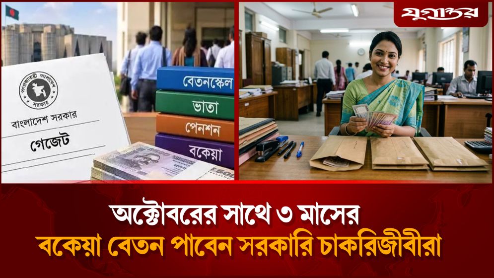 অক্টোবরের বেতনের সাথে ৩ মাসের বকেয়া পাবেন সরকারি চাকরিজীবীরা