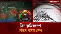 তিন ভূমিকম্পে কেঁপে উঠল দেশ