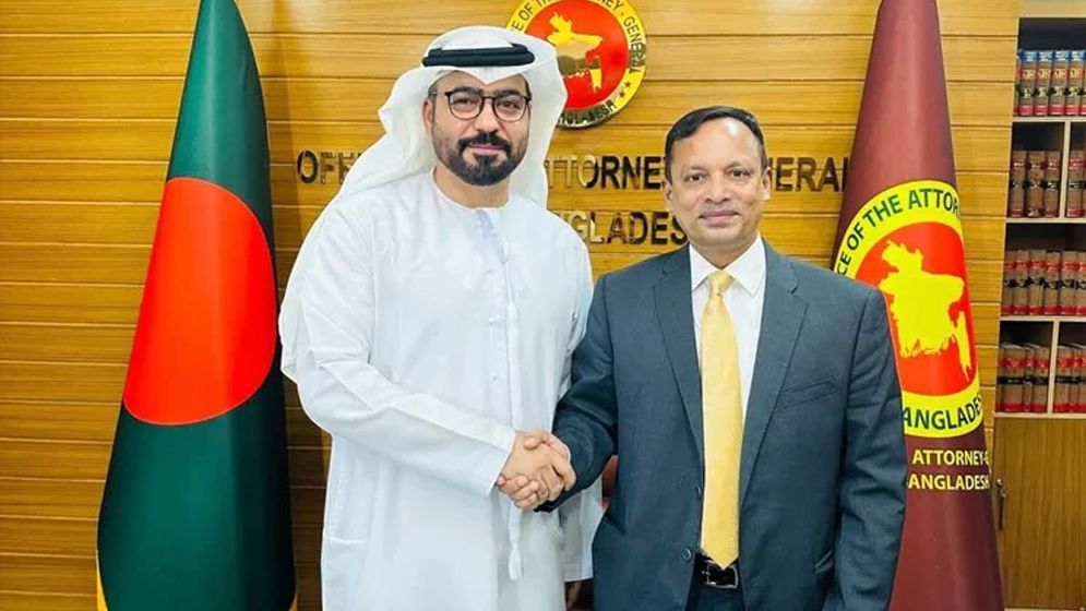 অ্যাটর্নি জেনারেলের সঙ্গে সংযুক্ত আরব আমিরাতের রাষ্ট্রদূতের সাক্ষাৎ