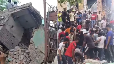 দিল্লিতে ধসে পড়ল পাঁচতলা ভবন