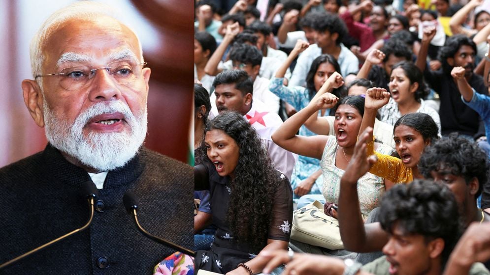 মোদি সরকারের ‘পরীক্ষার প্রশ্নে’ কংগ্রেসের বদলে ককরোচ!