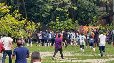 আন্তঃবিশ্ববিদ্যালয় নারী ফুটবলের ফাইনালে মারামারি