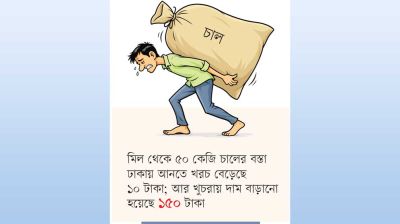 পরিবহণ ব্যয়ের ১৫ গুণ বোঝা ক্রেতার কাঁধে