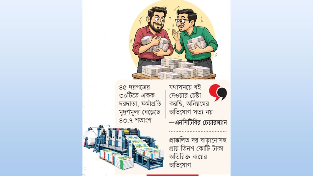 বিনামূল্যের পাঠ্যবই ছাপতে মিলেমিশে লুটপাট