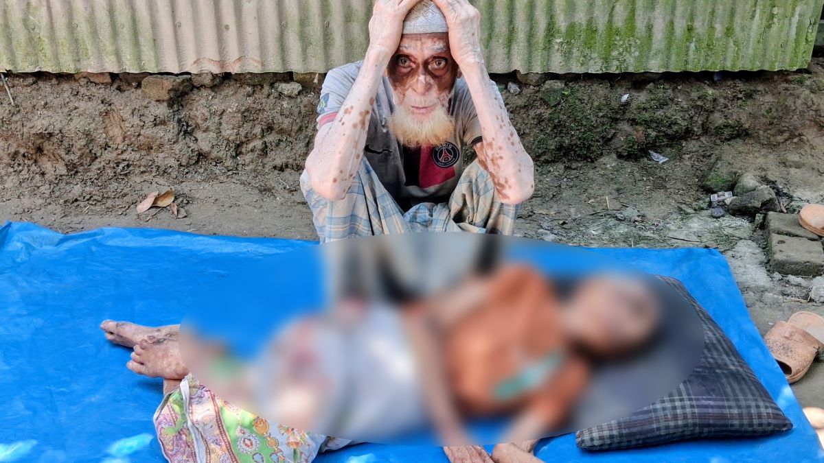 স্ত্রীকে কোলে নিয়ে খাবারের আকুতি, সেই নূরজাহান আর নেই