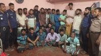 হিজলায় ৫১ লাখ মিটার পরিত্যক্ত ‎জাল উদ্ধার, আটক ২০ জেলে
