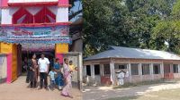 একই মাঠে একদিকে নামাজ অন্যদিকে পূজা
