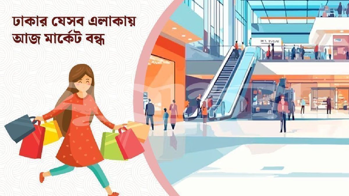 বুধবার রাজধানীর যেসব এলাকায় মার্কেট বন্ধ