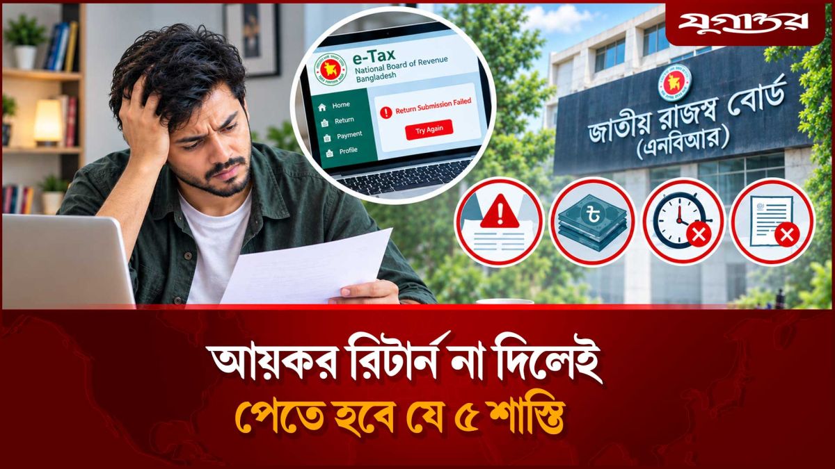 আয়কর রিটার্ন না দিলেই পেতে হবে যে ৫ শাস্তি