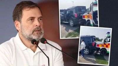 রাহুলের গাড়িবহরে পরপর পাঁচ গাড়ির ধাক্কা, অল্পের জন্য রক্ষা