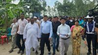 মহেন্দ্রনগর খাল ও ধরলা নদীর তীর সংরক্ষণ প্রকল্প পরিদর্শনে পানিসম্পদ প্রতিমন্ত্রী